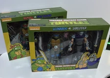 Nickelodeon NECA TMNT - Leonardo vs Shredder and Raphael vs Foot Soldier