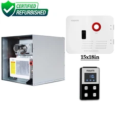 FOGATTI RV Tankless Water Heater InstaShower 7 with 15 x 18 in White Door DC 12V
