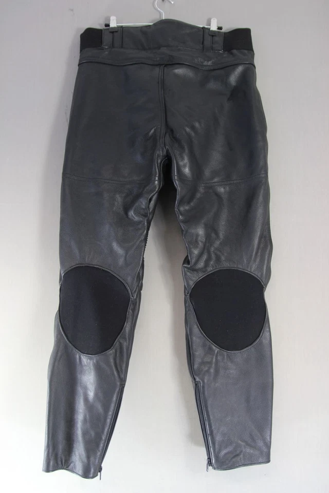 SCOTT LEATHERS CLASSIC BLACK BIKER TROUSERS WAIST 36 INCHES/INSIDE LEG 30 INCHES - Image 2 of 3
