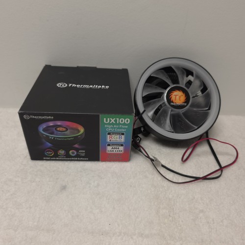 Thermaltake UX100 ARGB CPU Cooler Heatsink Fan RGB AM4 + LGA 115X Untested