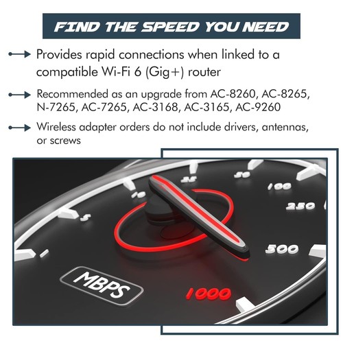 AX200 Wi-Fi 6 Adapter | Dual-Band 802.11ax M.2 WiFi Card for PC | Up to 2.4 G... - Picture 6 of 9