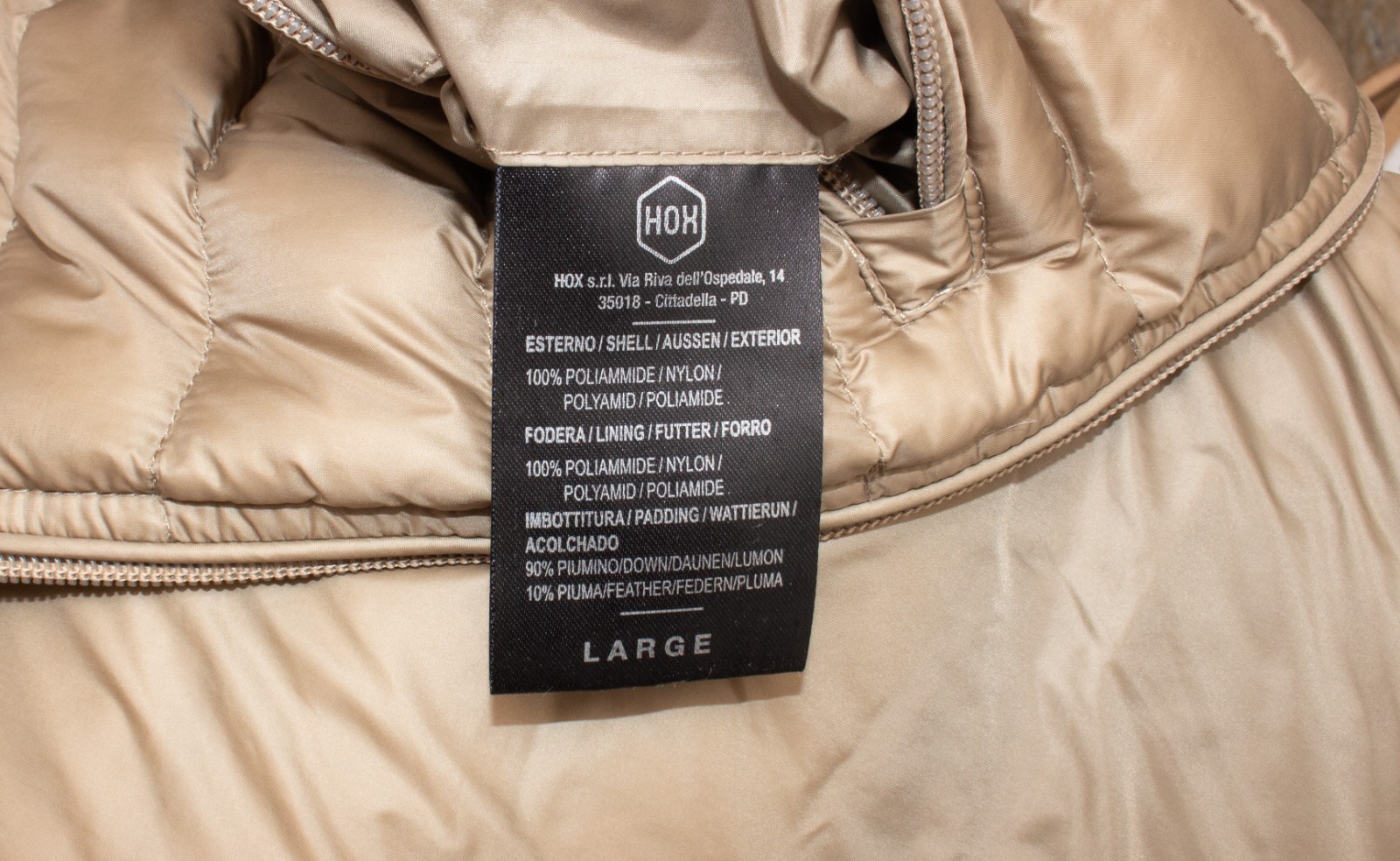 HOX Down Jacket Light Brown Lightweight Extra War… - image 8