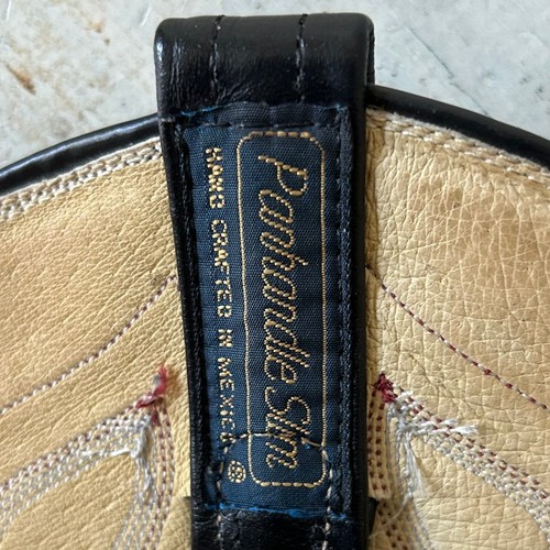 Vintage Panhandle Slim Western Cowboystiefel Patchwork Straußenleder Schwarz 10 D - Bild 14 von 14