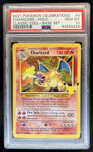 2021 Pokemon SWSH Celebrations Charizard Classic Collection #4/102 PSA 10