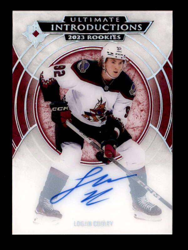 LOGAN COOLEY 2023/24 UD ULTIMATE COLLECTION INTRODUCTIONS ROOKIE AUTO RC T6705