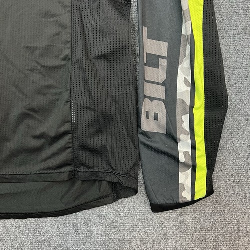 Maillot de motocross vintage BILT XL noir gris camouflage jaune fluo manches longues  - Photo 5/14