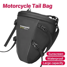 Waterproof Motorcycle Tail Bag Rear Seat Luggage Storage Backpack Shoulder Bag