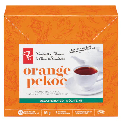 President's Choice, Orange Pekoe Decaffeinated Black Tea, 96g/3.4oz., 48ct - Afbeelding 2 van 5