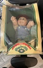 Cabbage Patch Kids 1984 Boy Doll Curly Hair Brown Eyes Original Damaged Box