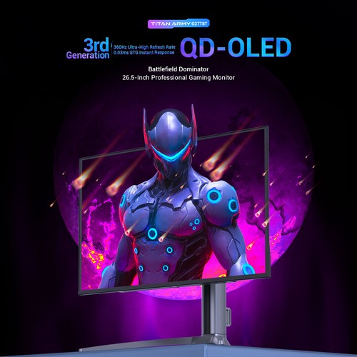 Titan 26,5-Zoll Gaming Monitor 2560*1440,16:9 QD OLED QHD 360Hz Monitore 0.03ms - Bild 3 von 24