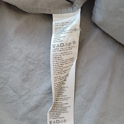 Tommy Bahama Island Zone Hemd Herren 3XL grau Flip Manschette Knopfleiste Langarm - Bild 9 von 10