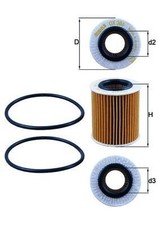 Knecht Ox386D Ölfilter Öl Filter für Fiat Opel Alfa Cadillac Saab 2004 ->