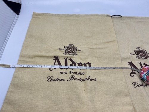 Alden New England maßgefertigte Stiefelmacher Schuh Flanell Staub Politur Beutel Reise gelb - Bild 4 von 5