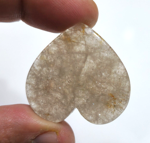 Amazing Rare Cherry Quartz Heart Shape Cabochon 59.30 Crt Loose Gemstone - Picture 3 of 6