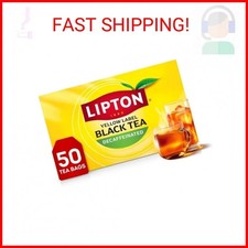 Lipton Decaf Black Tea Bags, Hot or Iced Caffeine Free Tea, 50 Tea Bags