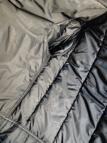 RefrigiWear Bomber Jacket Mens Large Coat Blue Vintage Work Coat Faux Fur Collar - Picture 8 of 20