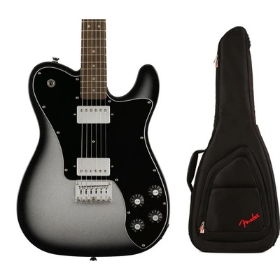 Squier Affinity Series Telecaster Deluxe Electric Guitar with Gig Bag - Silver