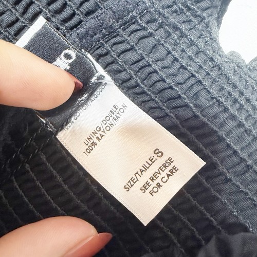 NEW with tags Peixoto Wyatt Black Off Shoulder Ruffle Tiered Mini Dress Size S - Picture 8 of 8