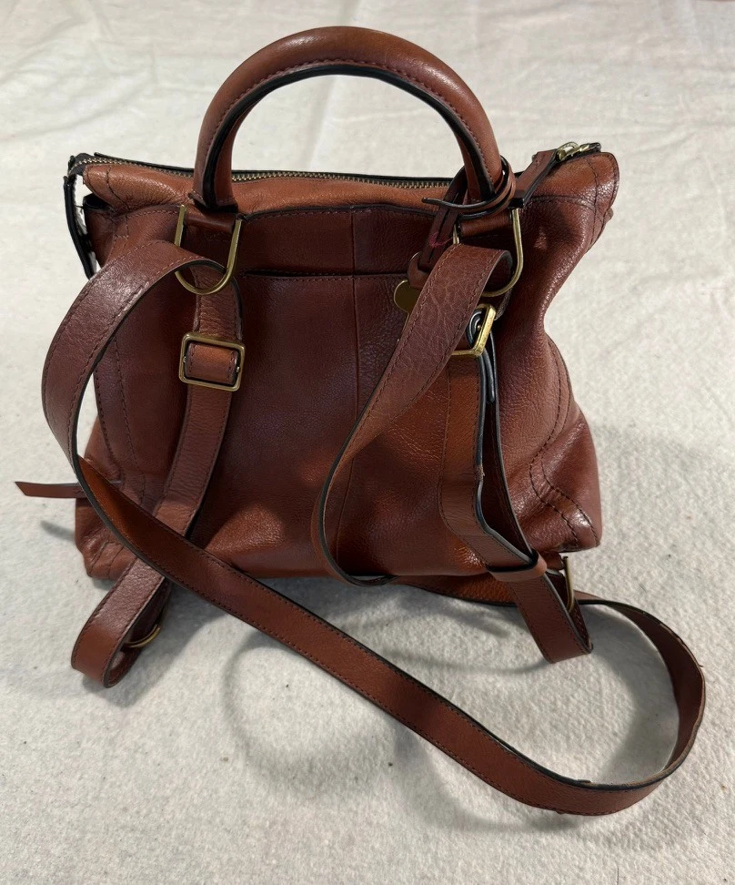 Fossil Leather Backpack Saddle Brown Pebbled Cowhide Leather Travel Bag Fossil Buckner Leather Backpack | Dillard main image 2