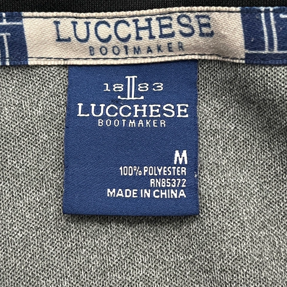 Polo de golf Lucchese Bootmaker 1883 gris jaspeado medio bordado elástico Foto 4 de 4