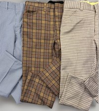 Vintage 1970  s True Vintage Plaid Flare Pants Lot Bundle Disco Hippie Chevron