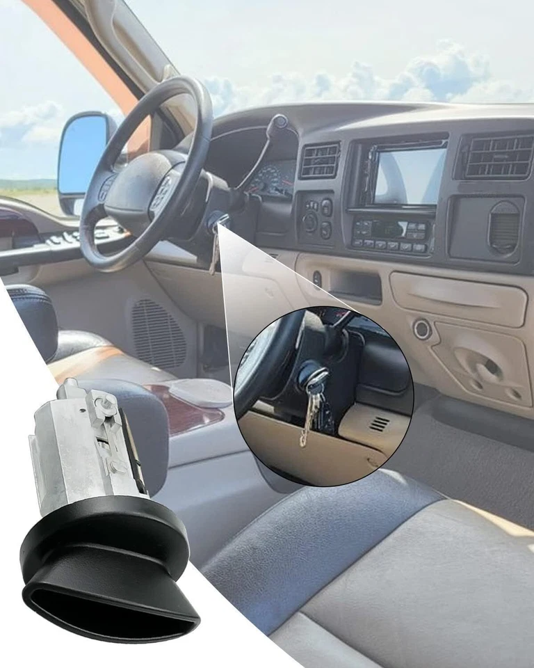 Cilindro de bloqueo de interruptor de llave de encendido con llave para Ford F150 F250 F350 F450 Super Duty* Foto 2 de 4