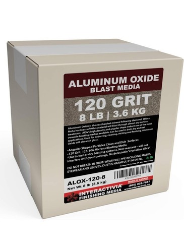 #120 Grit Aluminum Oxide Blast Media (8 LBS/3.6kg) - Premium Long-Lasting San... - Picture 3 of 6