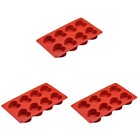  3 Stück herzförmige Eiswürfelschale mit 8 Mulden, antihaftbeschichtete
