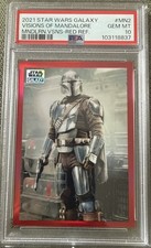 2021 Topps Chrome Star Wars Galaxy Mandalorian Visions Red /5 PSA 10