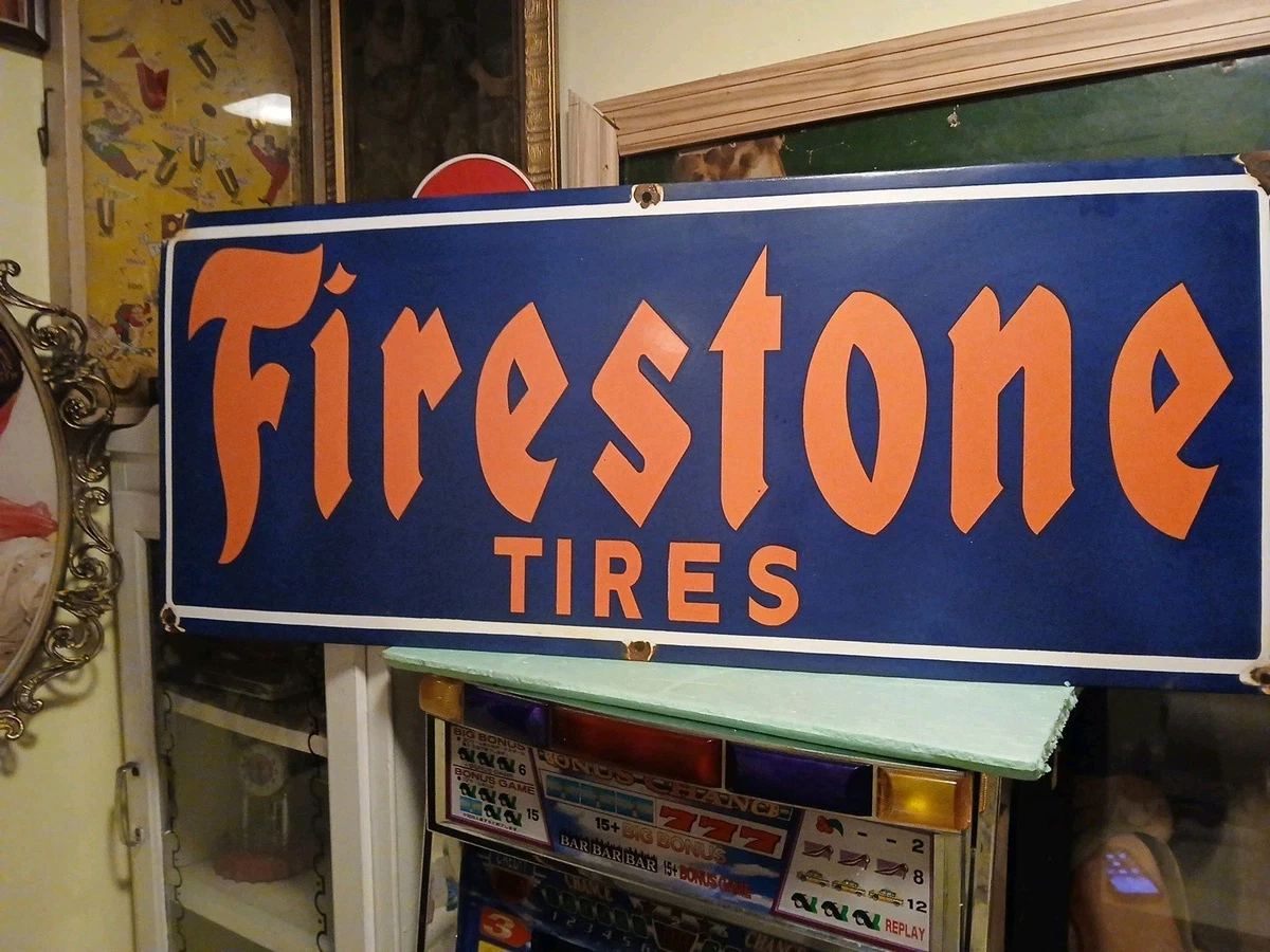 Firestone Sign In Collectible Gas & Oil Advertising Signs for sale