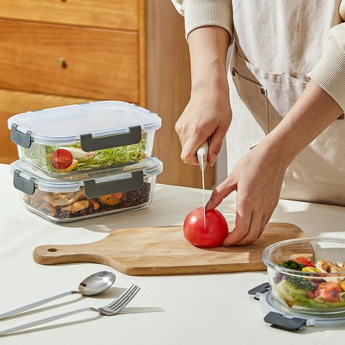 24 Pieces Glass Meal Prep Containers, Glass Food Storage Containers with Lids... - Picture 7 of 7