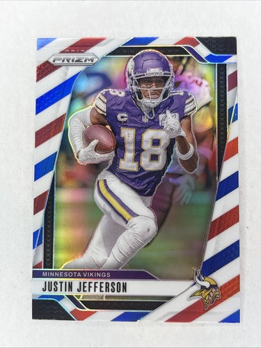 2024 Panini Prizm - Justin Jefferson #187 Red White & Blue Prizm
