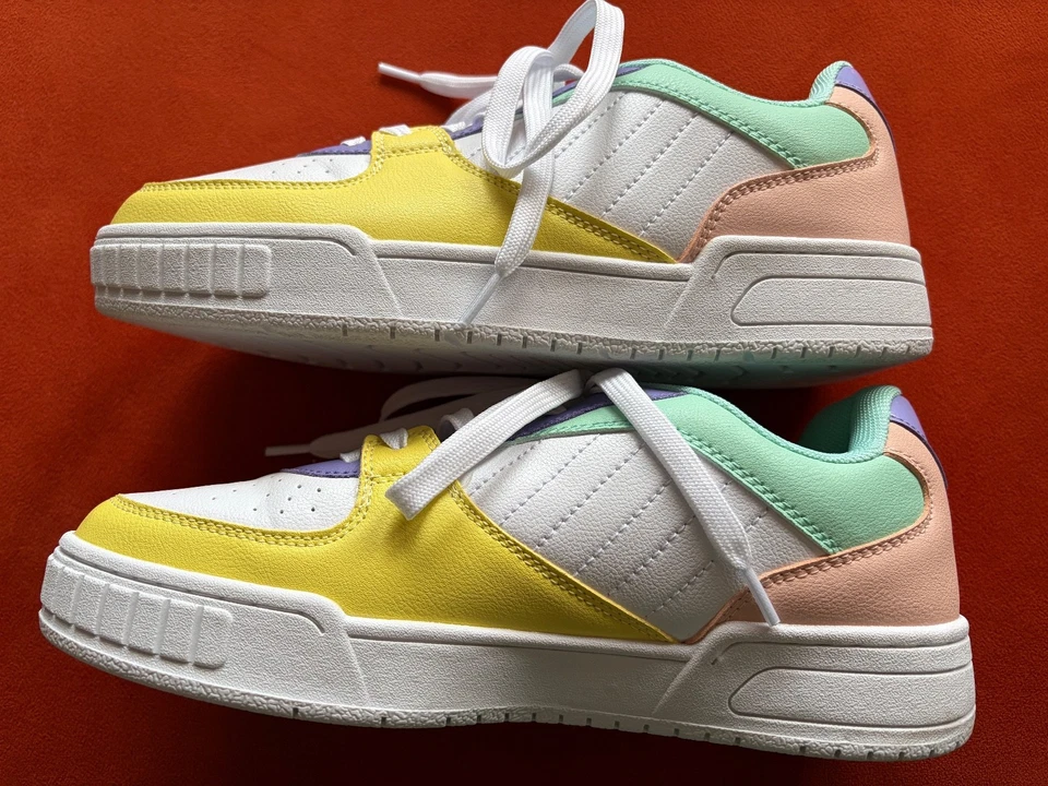 Schöne neue bequeme Damen Sneaker **VTY**Gr. 40, weiß, gelb ,flieder, grün - Bild 4 von 4