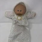 VINTAGE CABBAGE PATCH KIDS BALD BABY PREEMIE W/PACIFIER & GOWN ,1985