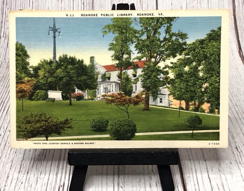 Roanoke Public Library, Roanoke VA Virginia Postcard - Picture 1 of 4