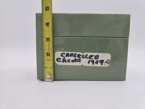 Caja de recetas de tarjetas índice de metal vintage verde para tarjetas de 4"X6" VER TODAS LAS FOTOS - Imagen 4 de 16