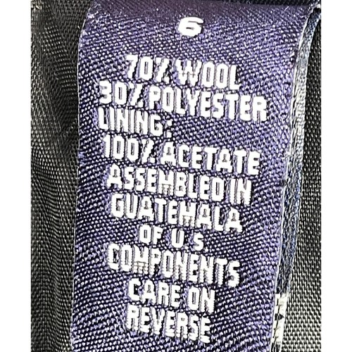 Hillard Hanson Full Zip Blazer Size 6 Gray Wool Blend Minimalist Academia Preppy - Picture 5 of 6