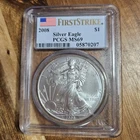 2008 American Eagle Silver -First Strike- MS69 PCGS - Flag Label- FREE SHIPPING