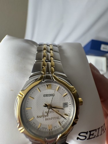 Seiko SXD646 Damen klassisches bicolor weißes Zifferblatt Datum Edelstahl ST. Dress Watch - Bild 2 von 5