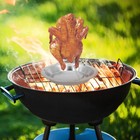 1pc Outdoor Camping Chicken Roasting Pan Creative Non-stick Chicken Grill Rack