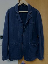 STONE ISLAND Dark Blue Denim Cotton Tailored Jacket with 2 Pockets, Used