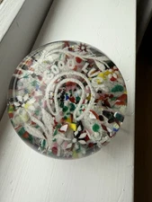 Antique Millville Glass Horseshoe Good Luck Frit Paperweight Approx 3 Inches