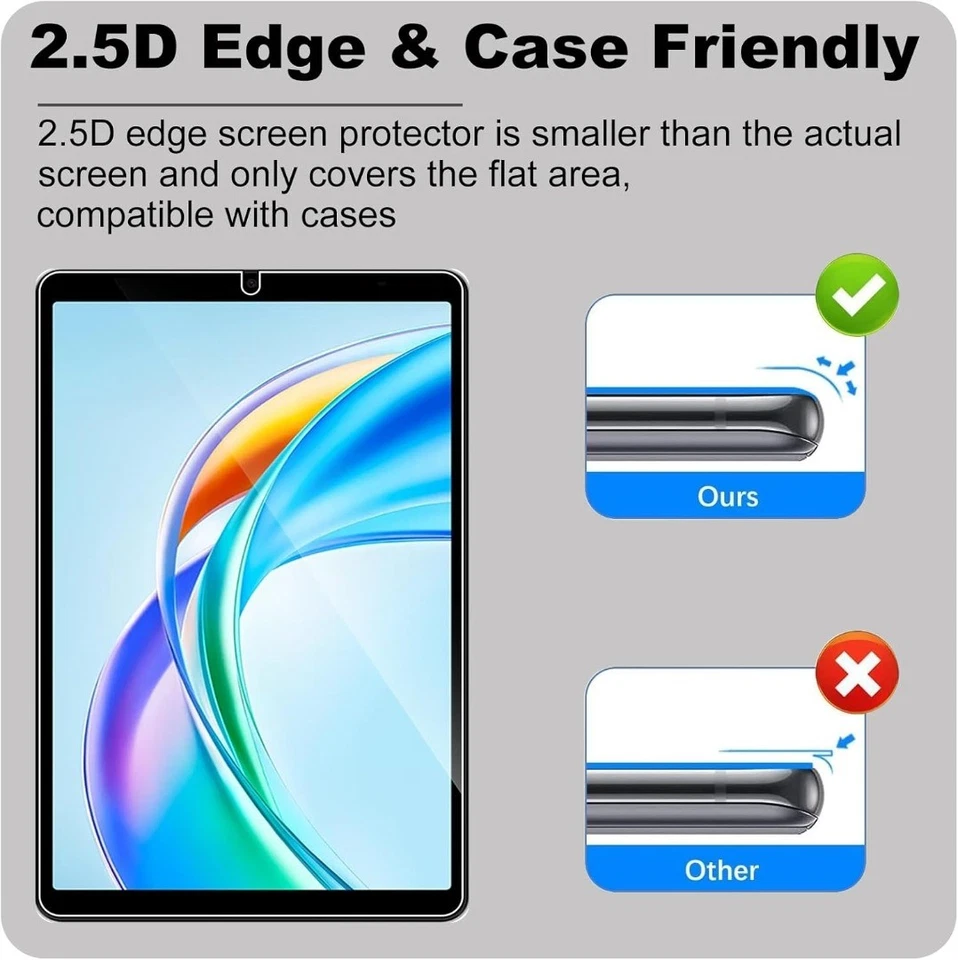 Screen Protector For Honor Pad X7 8.7'' Inches Clear Tablet Tempered Glass - Image 4 of 4