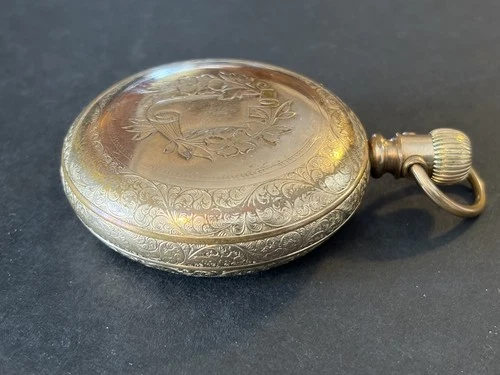 Nicely Engraved Elgin Pocket Watch, #4952624, Model 5, 18s, 7J, Prod. 1893,
