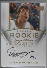 2011-12 Exquisite Collection Rookie Signatures Gold /25 Donatas Motiejunas #80