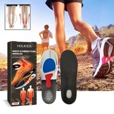 Houkea FootCare Orthotic Insoles Arch Support Anti-Slip Posture Correction