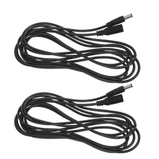  2 Pcs Power Extension Cable Cctv Adapter Cord Dc Extention Supply