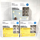 3 Packs Room Essentials Globe String Lights 25 Clear Bulbs NIB 2 Purple 1 Yellow