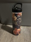 Stainless Steel Water Bottle, 18oz, Peach Plumeria - Double Wall Insulation