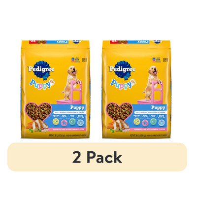 (2 pack) Pedigree Dry Puppy Food,Chicken, Rice, & Vegetable, 30 lb.